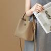 Bucket Bag Leather Crossbody Women's Tote Bags Atmospheric One-shoulder Mom Bag