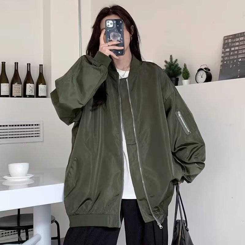 Женская бейсбольная куртка Harajuku, весна/осень, цвет милитари-зеленый, стиль американской пары, модный гонконгский нишевый дизайн.