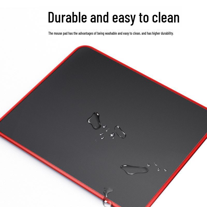 Игровой коврик для мыши XL с красной прострочкой для офиса и киберспорта