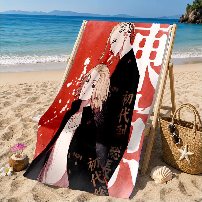 Tokyo anime Beach Towel, Microfiber Beach Towel, Perfect For Pool, Beach, Travel, Home Decor Beach Party Fan gifts