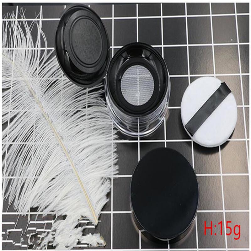 Портативная пластиковая пудреница, ручная пустая пустая пудреница с ситом, косметическая дорожная банка для макияжа, сито-контейнер