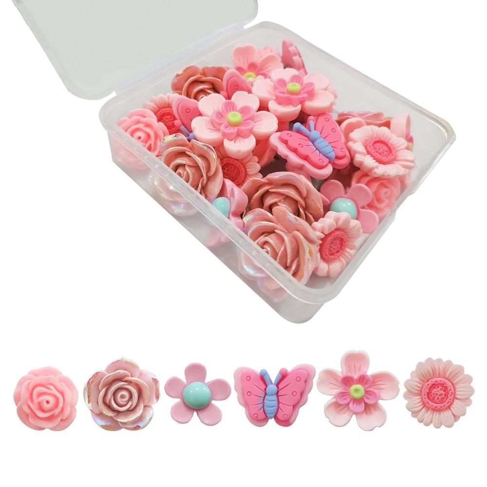 30Pcs Durable DIY Butterfly Push Pins 3D Creative Flower Pushpins Cute Reusable Thumb Tacks Corkboard