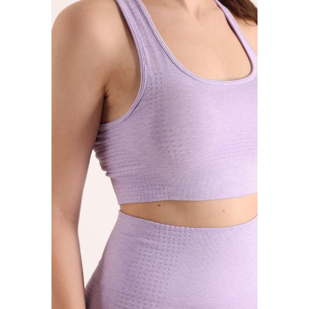 Меланжевый спортивный бюстгальтер и колготки