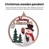 Рождественское деревянное подвесное украшение, полый Санта-Клаус, олень, снеговик, многоразовое украшение для рождественской елки, кулон для вечеринки