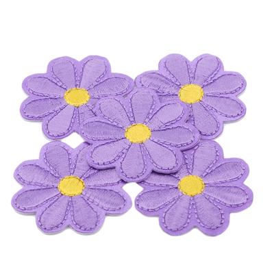 DIY ручная вышивка патч тканевая наклейка ромашка цветок патч наклейка