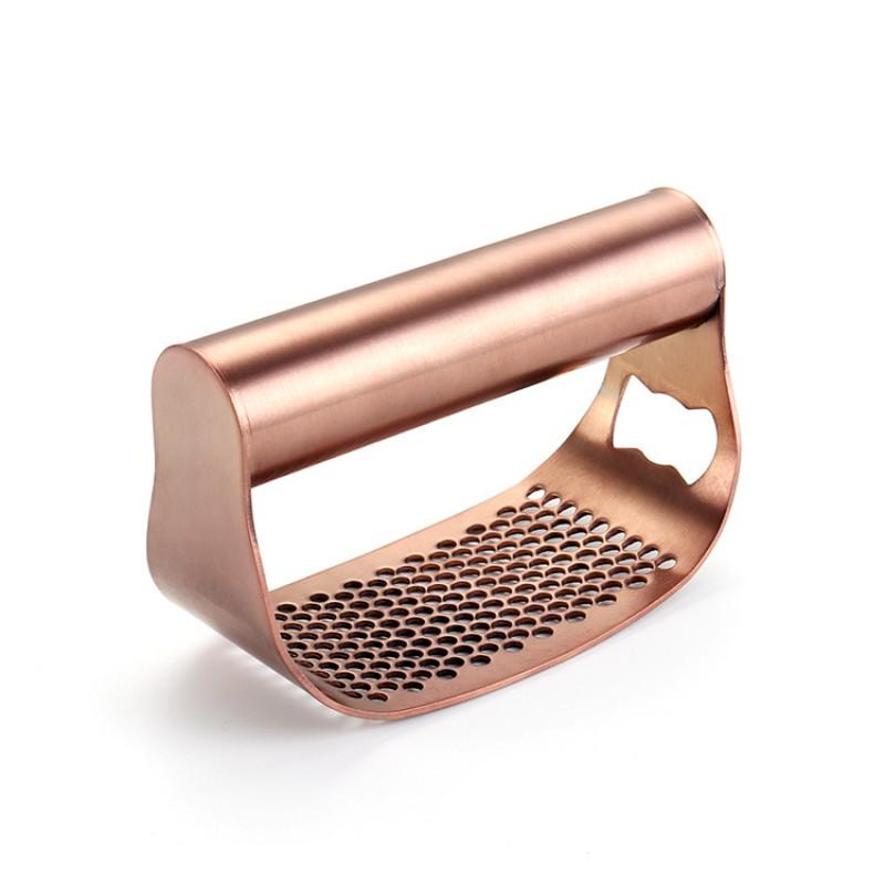 304 Stainless Steel Garlic Press Manual Mincer With Bottle Opener Kitchen Tool