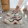 Инс корейская версия новых папиных кроссовок для женщин 2025 весна студенческие беговые спортивные на толстой подошве увеличивающие рост повседневные туфли для женщин K6001