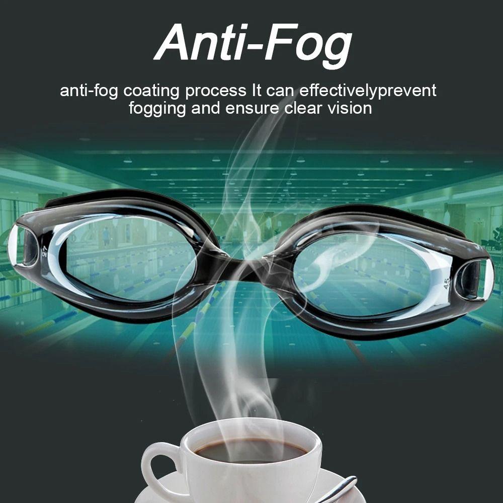 Противотуманные очки для плавания при близорукости, силиконовые профессиональные спортивные очки, портативные аксессуары для плавания с УФ-защитой для мужчин и женщин