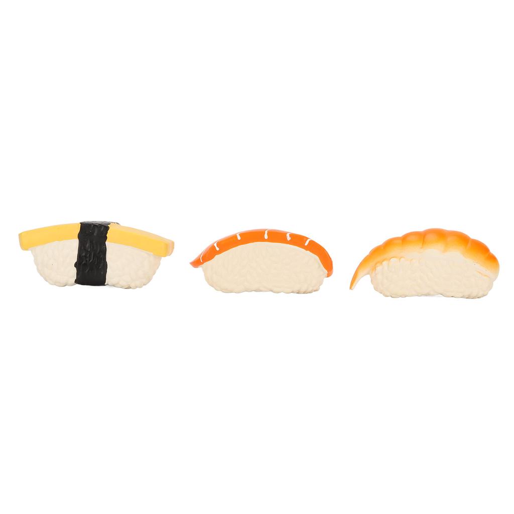 3Pcs Sushi Dog Toy Simulation Sushi Shape Soft Latex Dog Squeaky Food Toys for Small and Medium Dogs