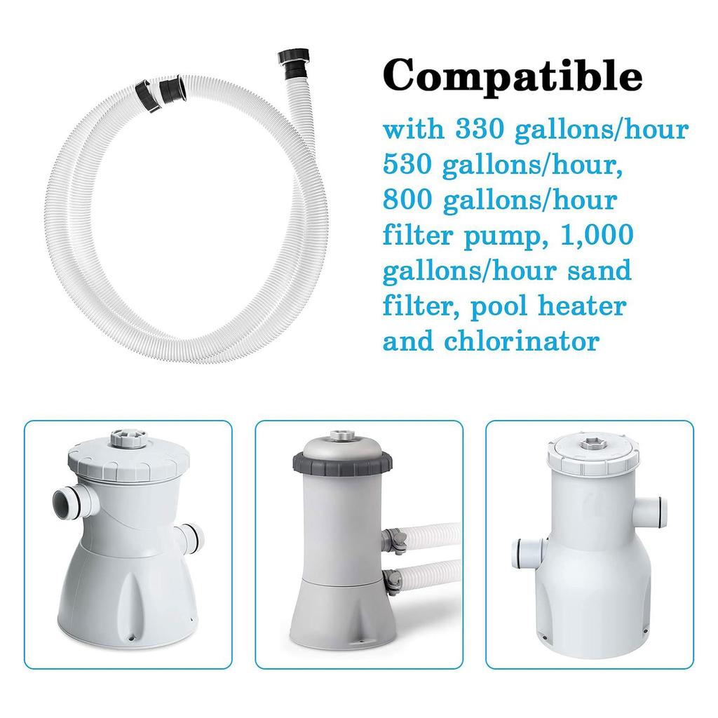 BW58368 1.5inch Above Ground Swimming Pool Hose Pool Pump Hose Pool Pump Replacement Hose Supplies for Filter Pumps