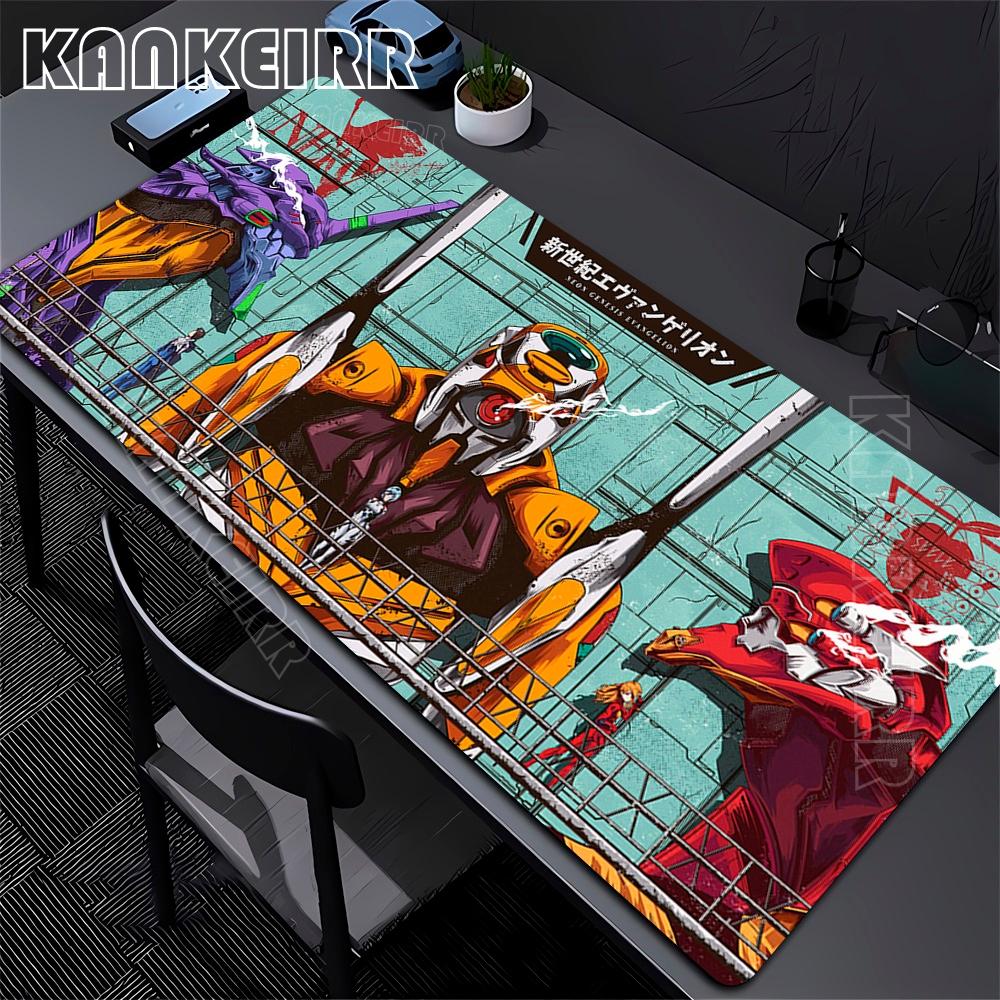 Mousepad XXL Large Evangelions Mouse Pads Pc Accessories Gaming Mouse Mat Office Computer Keyboard Desk Mat Anti-slip Big Carpet