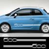 2PCS For Fiat 500  Car Door Side Skirt Long Stripes E Styling Stickers Tuning Auto Accessories Vinyl Film Decals