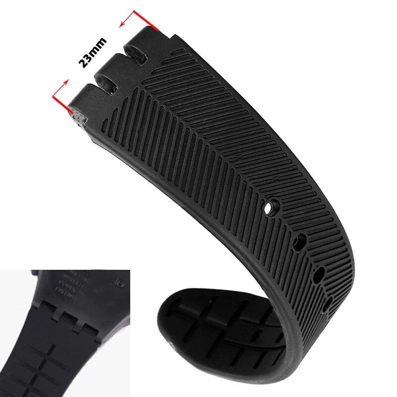 Черный ремешок из силиконовой резины 23 мм, специально для часов Swatch YOS440 449 401G 447 448 IRONY, спортивный водонепроницаемый браслет-браслет
