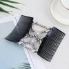 DIY Handmade Bun Maker Flower Crystal Double Comb Magic Hair Comb Beaded Hair Clip Elastic Hairpin