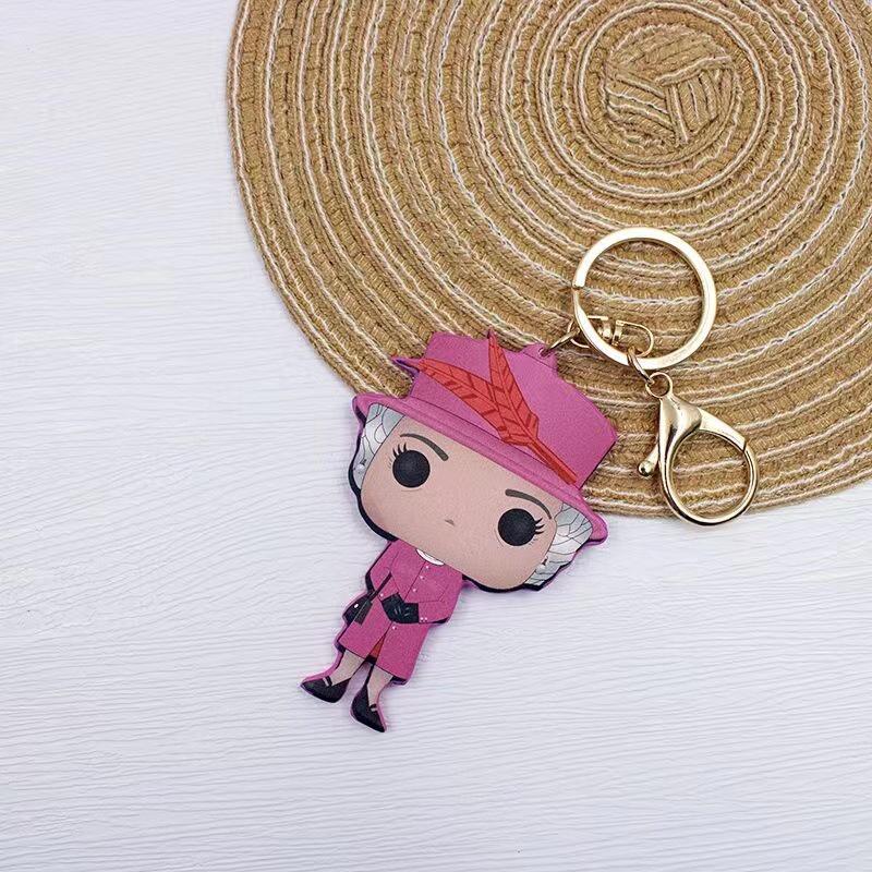 Королева Елизавета II Розово-красный Брелок Подвеска Сувенир Аксессуар для сумки Подарок