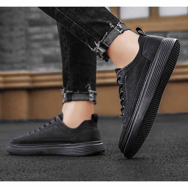 Мужские туфли на плоской подошве, весна/лето, новые мужские повседневные спортивные туфли с низким вырезом, толстая подошва, шнуровка, размер 39-44