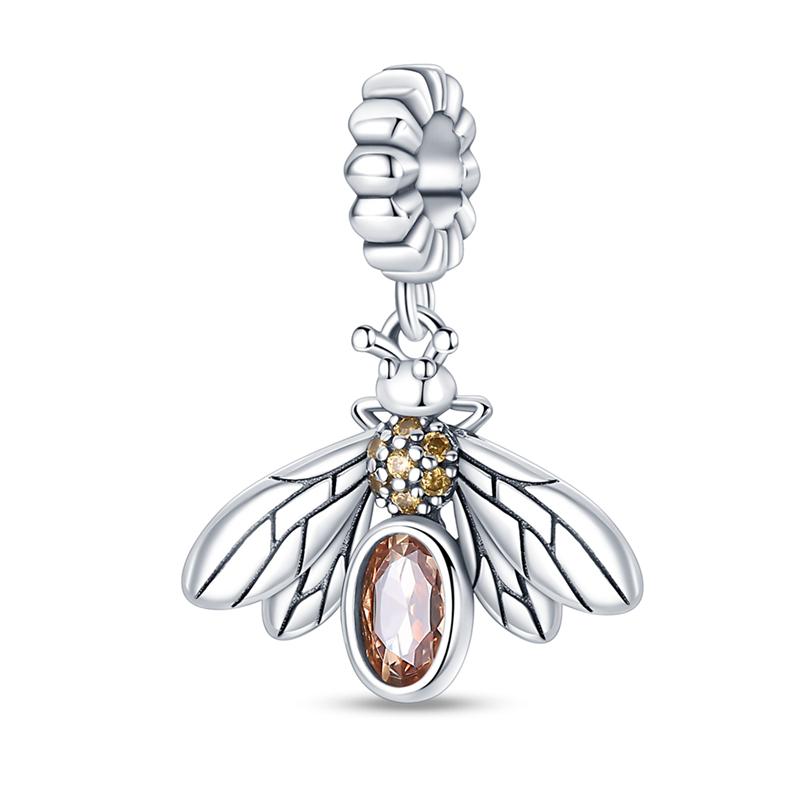 Charm Copper Cute Bee Honey Theme Collection Pendant For 3Mm Original Bracelet Necklace Women Luxury Diy Fine Jewelry Gift