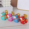 Cartoon Resin Cartoon Horse Statue Handcrafted Zodiac Horse Figurines Chinese New Year
