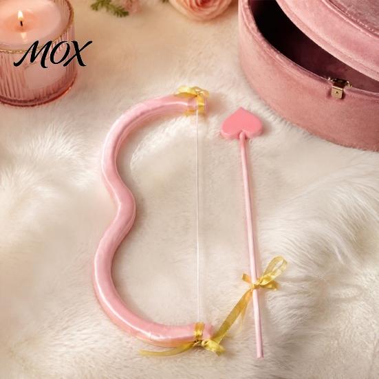 Stage Performance Accessory Cupid Bow And Arrow Costume Accessory, Valentine's Day Mini Play Set with Heart for Halloween Cosplay Party Favors, Photo