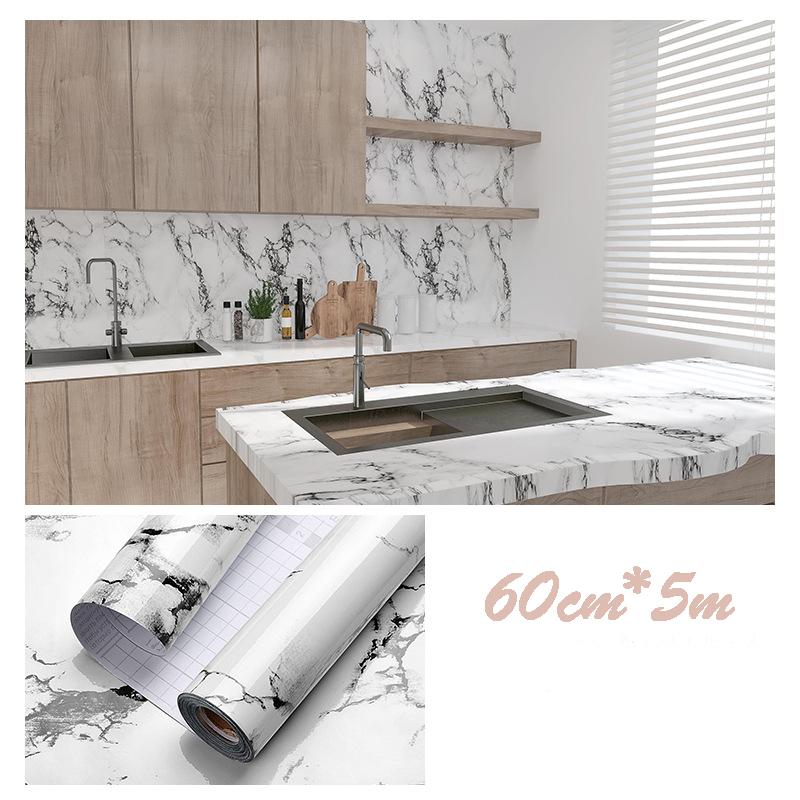 Водонепроницаемая и маслостойкая наклейка для кухни, настольная плита, мраморные самоклеящиеся обои, утолщенная наклейка на стену для ремонта домашнего кабинета