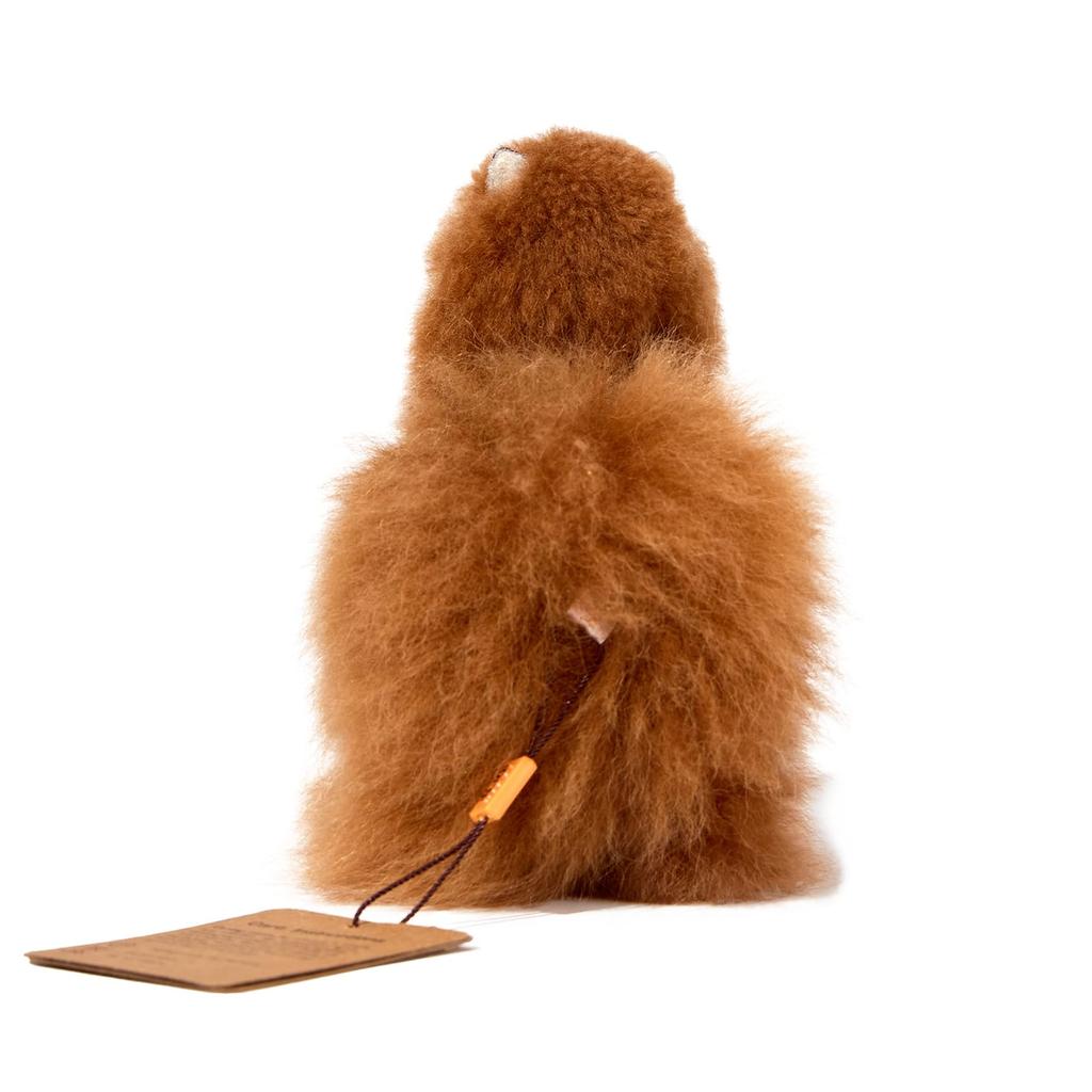 Плюшевая игрушка альпака INJOI, Пушистая и милая, Ручной работы из редкой натуральной шерсти альпаки, Идеально подходит для юбилеев и особых случаев, в качестве подарка (15см,