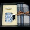 SIYUTANG Elegant Teacup & Lambswool Scarf Gift Set