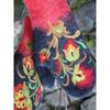 Women's Colorful Embroidered Gloves Winter Christmas Mittens Warm Gloves