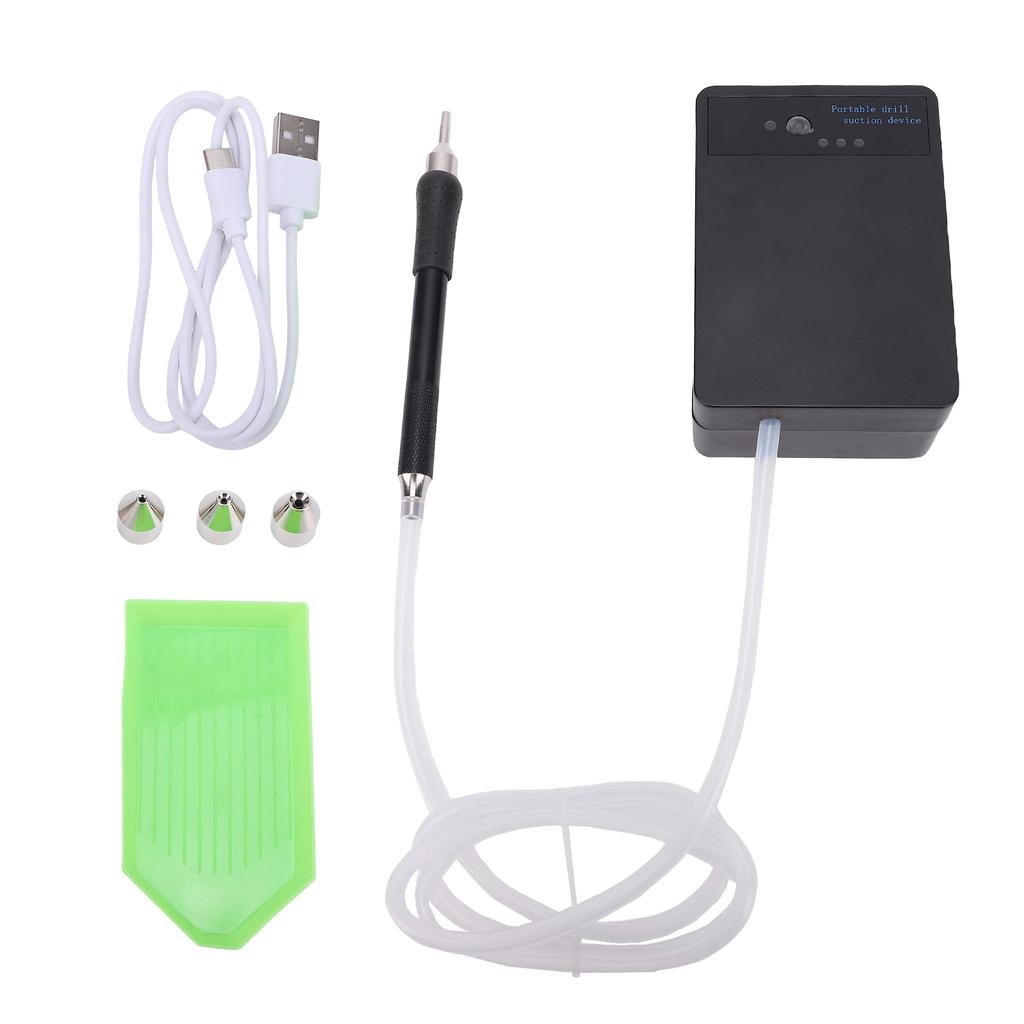 Electric Art Painting Pen, 1500mAh Re able Vacuum Pump Pen with Storage Tray, Low Noise Art Vacuum Pen Tool Kit, No Wax N