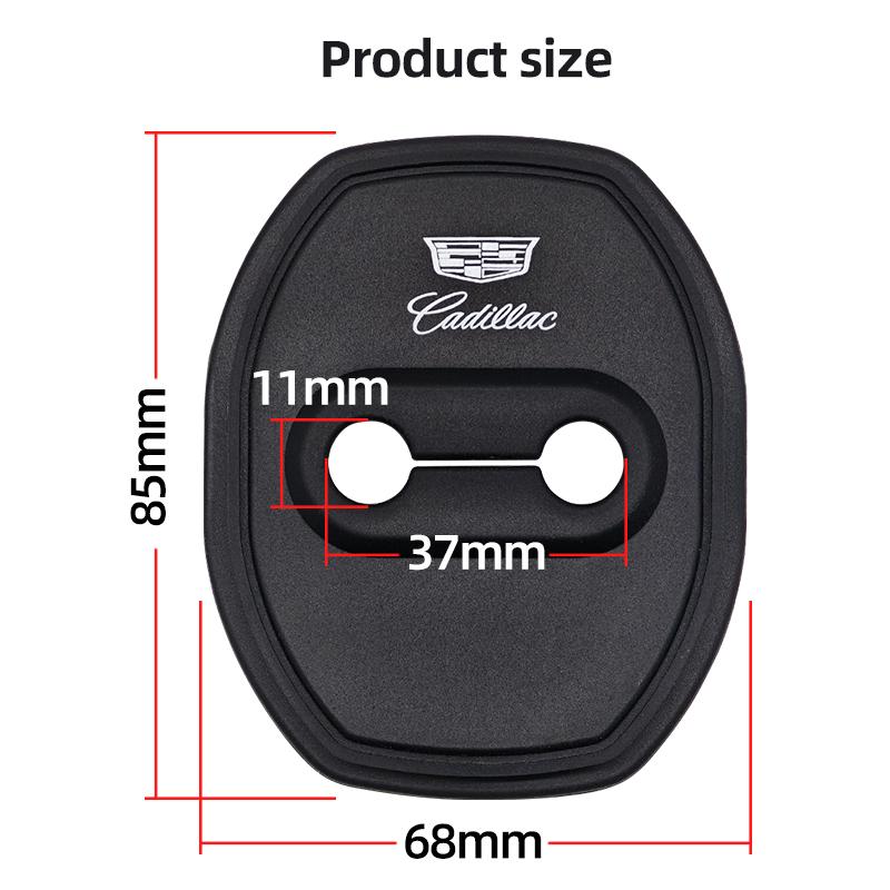 4pcs Car Styling Car Door Lock Covers Stikcer Case Silica Gel For Cadillac Deville ATS BLS CT4 CT5 CTS ESCALADE STS XLR XT6 XTS