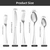 Набор столовых приборов из нержавеющей стали 16 шт/20 шт Кофейные ложки для размешивания Набор чайных ложек для торта Десертная ложка Чайная ложка Набор столовых приборов