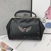 Punk Style Purses and Handbag for Women Gothic Skull Head Crossbody Bags Trendy Cool Clip Purse Vintage Rivet