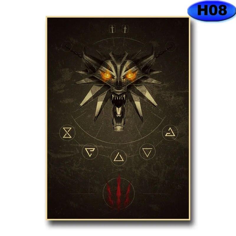 Современное украшение для дома, живопись, HD принты, постеры с видеоиграми, крафт-бумага, винтажный плакат, настенная наклейка, декор для комнаты, бара, кафе