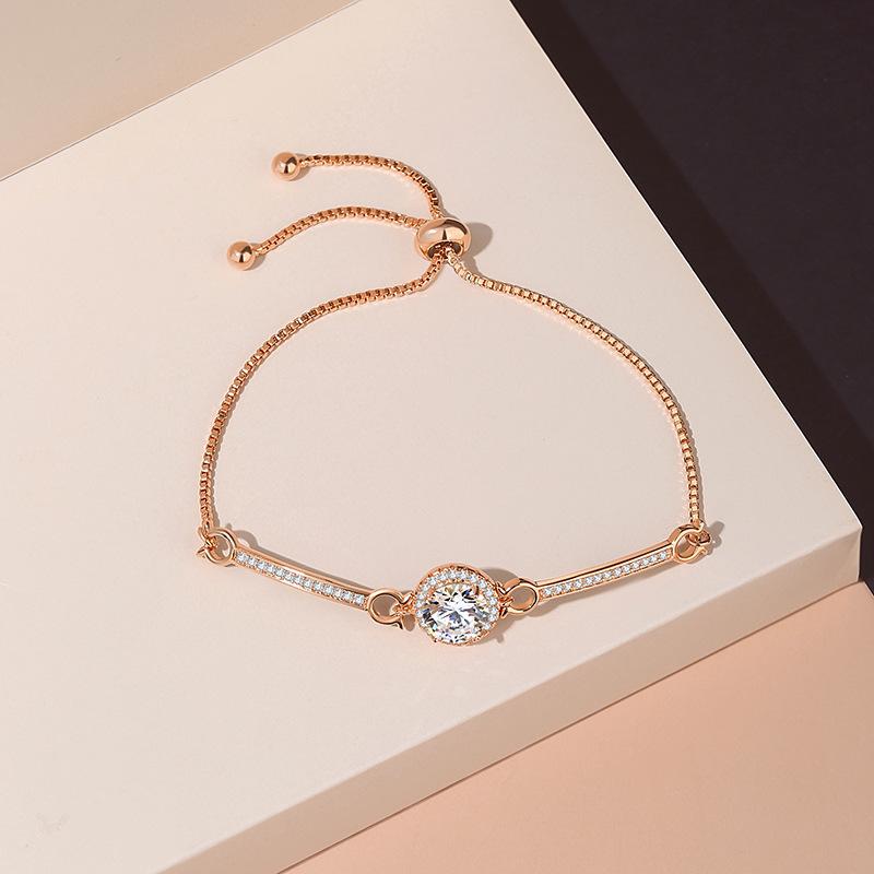 Light Luxury French Zircon Bracelet Women's Temperament Geometric Jewelry