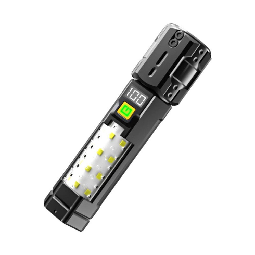 Strong Light Telescopic Zoom  Torch Digital Display Emergency Work Light  Hiking