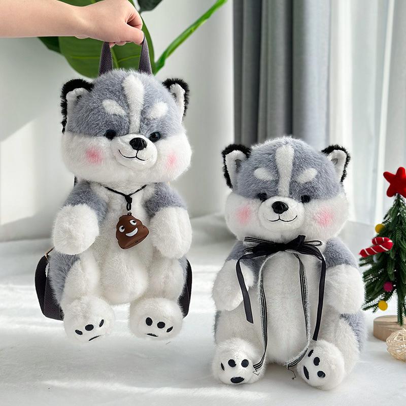 Новая сумка для кукол Husky Dog, большой емкости, зимний плюшевый рюкзак, видеоигра, куклы City Redemption