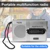 BC-R21 Портативное радио с сильным сигналом, многофункциональный встроенный динамик, полнодиапазонное FM-стерео радио для пожилых людей