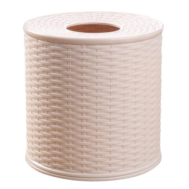 Plastic Tissue Box Holder Living Room Simulation Rattan Tissue Storage Box Toilet Bathroom Kitchen Organization Tissue Boxes