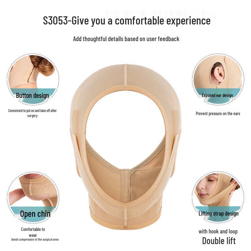 V-образная маска для похудения лица: Послеоперационная повязка для формирования двойного подбородка, скульптурирования и лифтинга подбородка.
