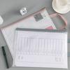 Mesh Zipper Pouch A4 Letter Size Clear Plastic File Bag Waterproof Zip File Folder Document Storage Bag for Travel School Office Supplies