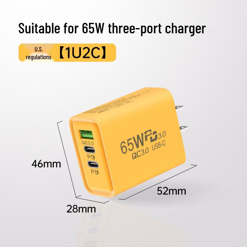 Многопортовое быстрое зарядное устройство 120 Вт: Два USB и два Type-C, совместимость с США и ЕС
