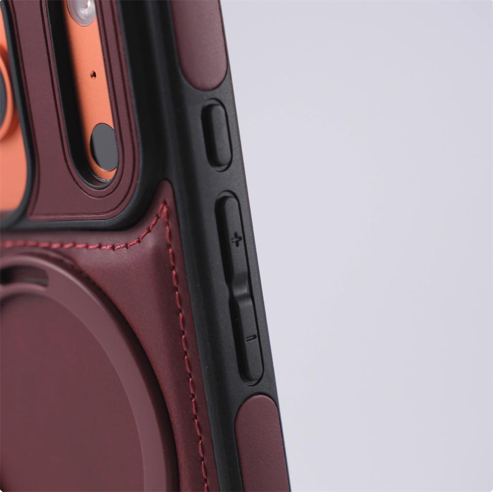 Бизнес Магнитное Кольцо-подставка Кожаный Чехол Для iPhone 17 Pro Max Air 16 15 14 13 12 Plus Для Magsafe Беспроводной Зарядки Защитный Бампер