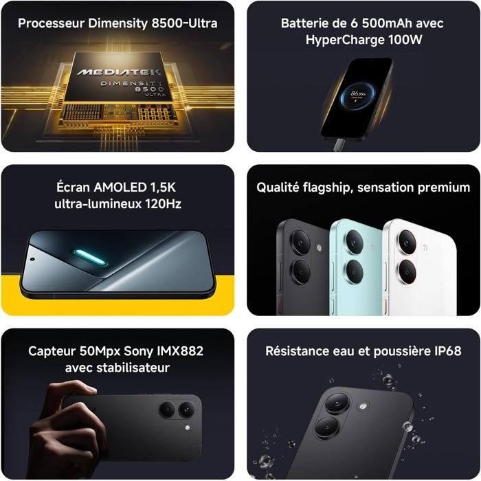 Смартфон POCO X8 Pro 8+256 ГБ Черный, Высокопроизводительный процессор Dimensity 8500-Ultra, Зарядное устройство не входит в комплект - Очень хорошее состояние