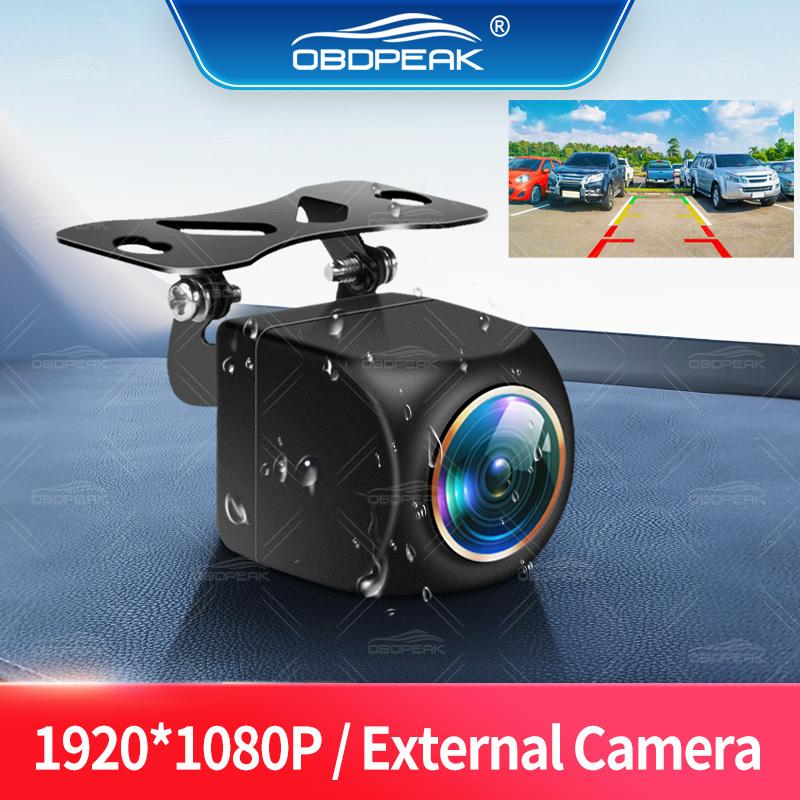 OBDPEAK 170° Fisheye Rear View Camera Golden Lens AHD 1920x1080P Full HD Vehicle Reversing Night Vision Waterproof IP68 Rearview