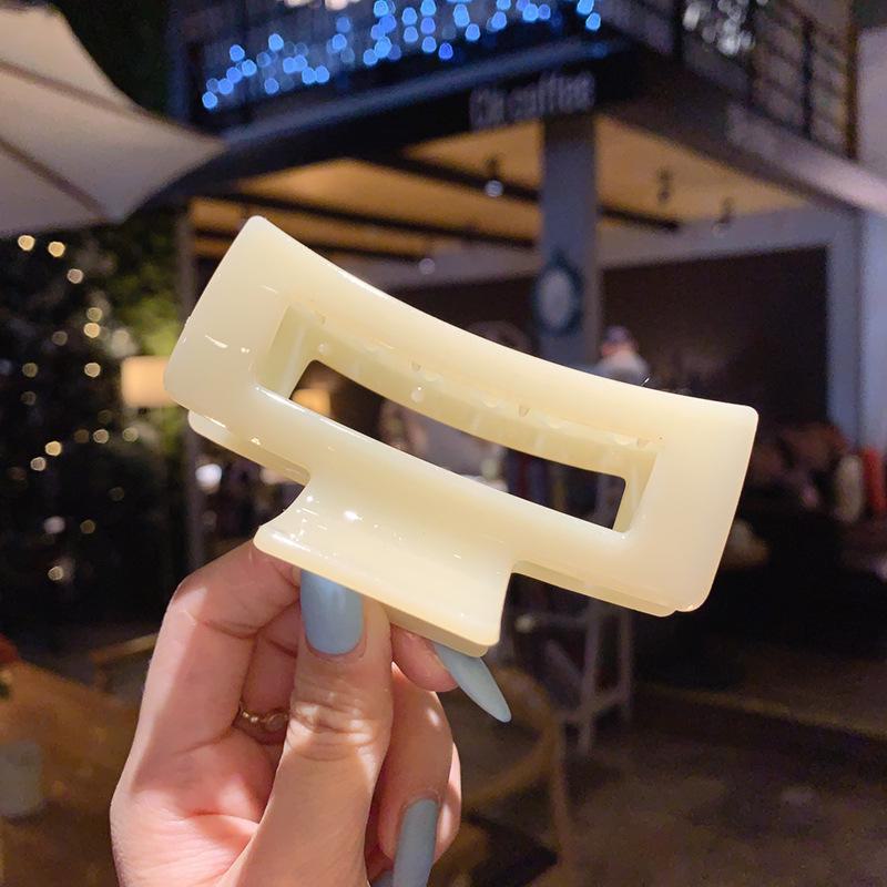 Корейская квадратная заколка для волос «Акула»: Элегантная, простая, крупная заколка для волос для женщин. Отлично подходит для придания объема головному убору на затылке.