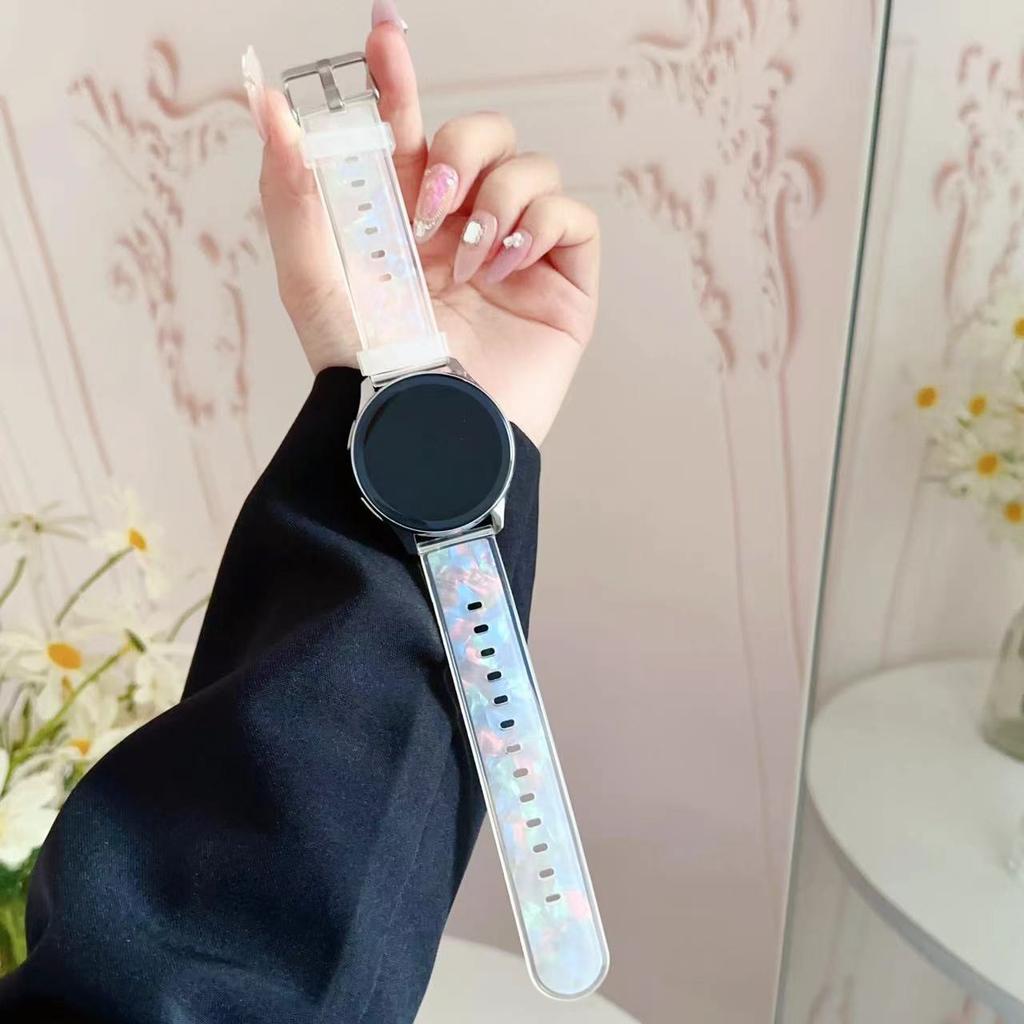 20 мм 22 мм универсальный ремешок для часов - TPU Shell Zebra Pattern Летний дышащий спортивный ремешок для умных часов Samsung Galaxy Watch Huawei Watch Xiaomi Watch