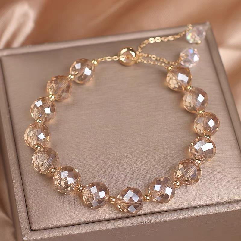 Fashion Colorful Artificial Crystal Bracelet Shiny Beaded Bracelets For Women Party Jewelry