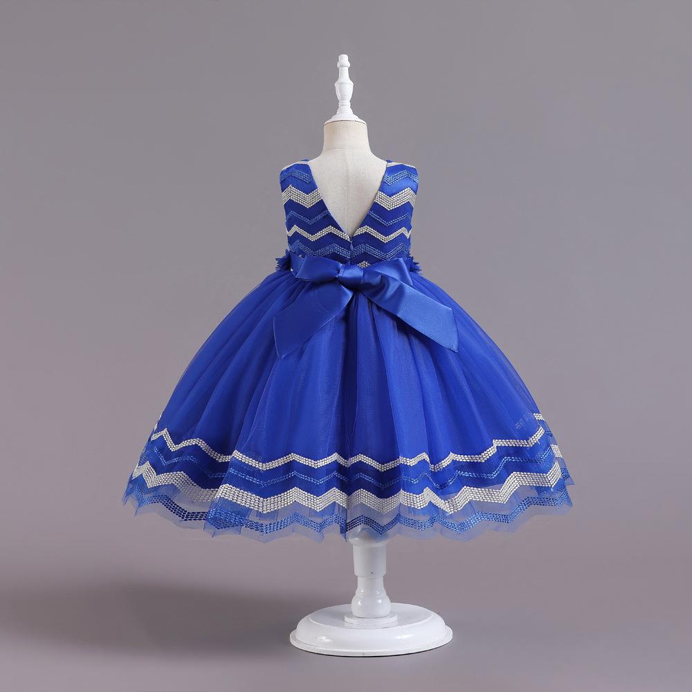 Рождественская вечеринка, свадьба, платья принцесс, кружево, аппликация, пайетки, бант, элегантная одежда для девочек