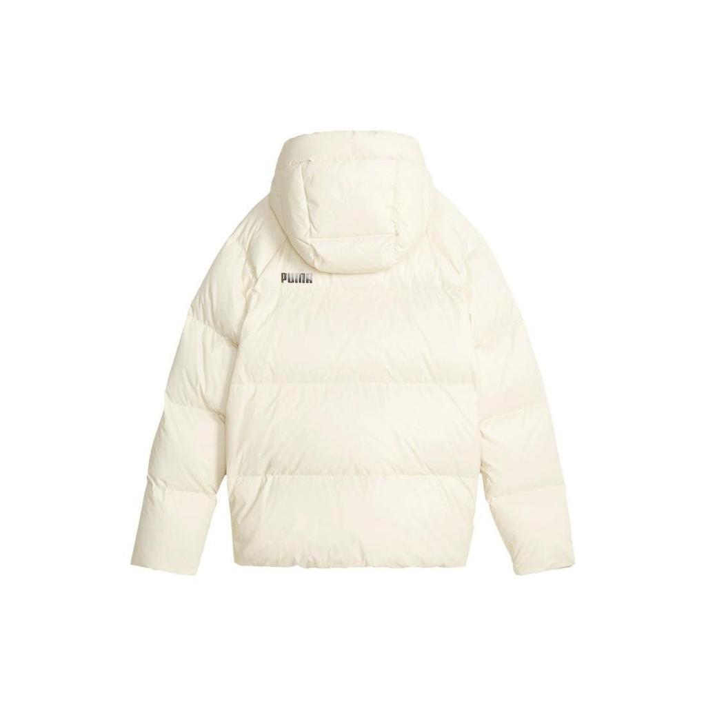 Puma Однотонный повседневный пуховик с рукавами реглан и капюшоном, женские куртки, белоснежный 678342-87