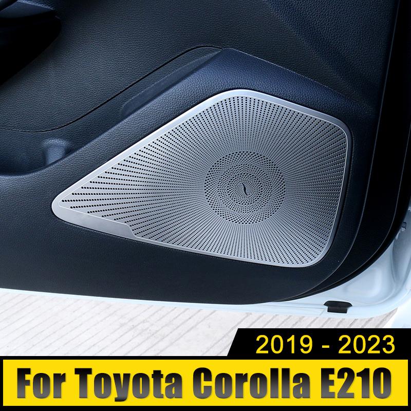 Нержавеющая дверь автомобиля звук стерео аудио твитер крышка динамика накладки для Toyota Corolla 2022 2023 E210