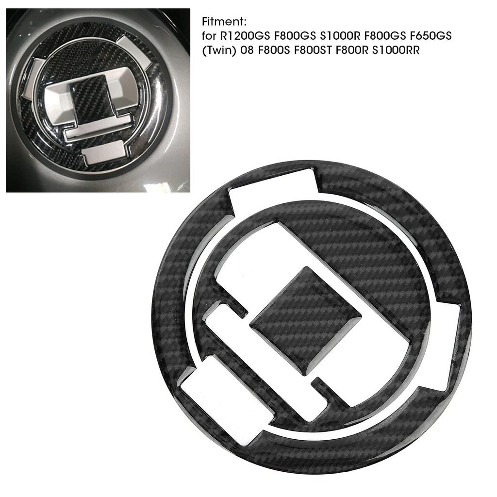 Carbon Fiber Fuel Tank Cap Sticker Decal for R1200GS F800GS S1000R F650GS - Motorcycle Tank Protector